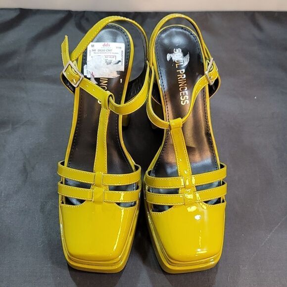 BRAND NEW SOUL PRINCESS PLAIN PLATFORM ANKLE CURVE WIDE HIGH HEEL SAND… S2 - Picture 3 of 15